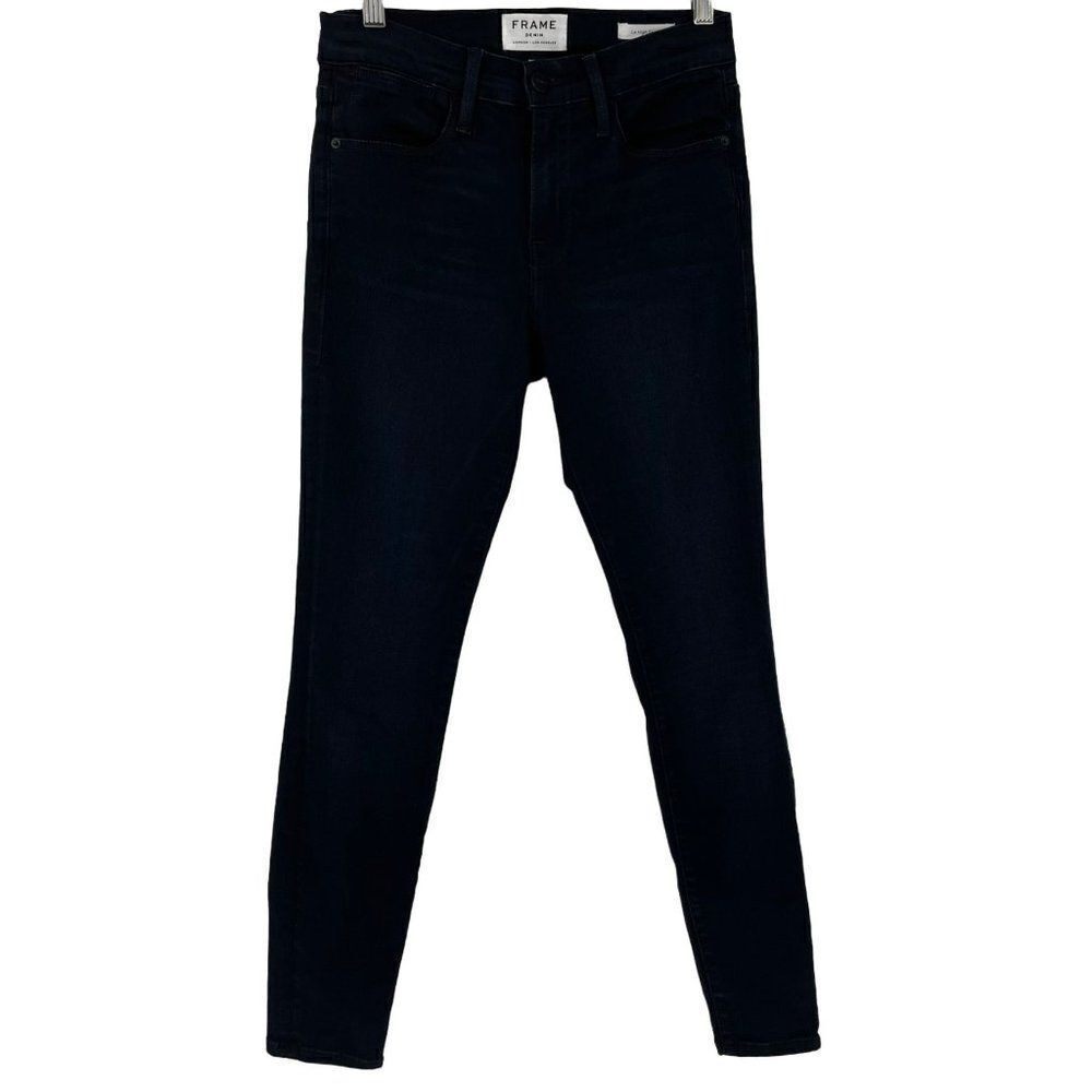 Frame Denim Le High Skinny Jeans‎ In BYXBEE Stretch Dark Wash LHSK147 Women 26 - Picture 3 of 15